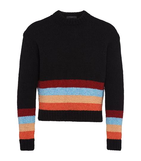 prada black striped sweater|prada sweater sale.